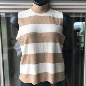 Ellen Tracy, sleeveless merino/silk semi-turtleneck, XL